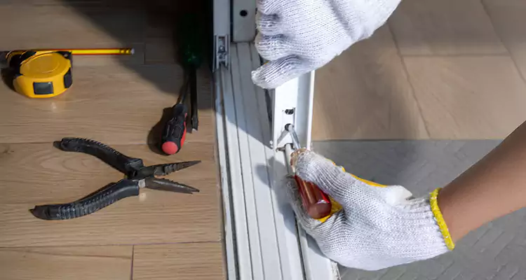 Backyard Sliding Door Track Repair in Tamarac, FL